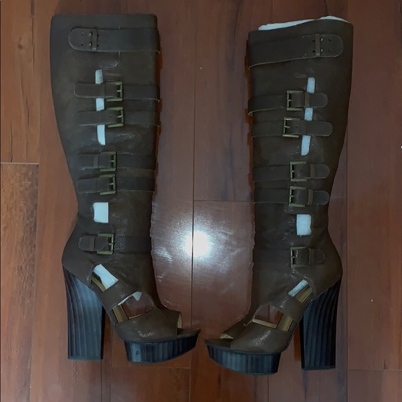 Nine West Leather Gladiator Platforms - Picture 3 of 4